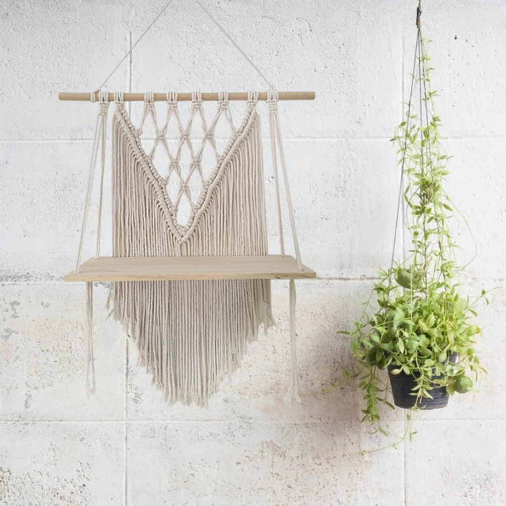 

Wall Hanging Shelf Decor Macrame Wall Hanging Shelf Handmade Home Wall Decor