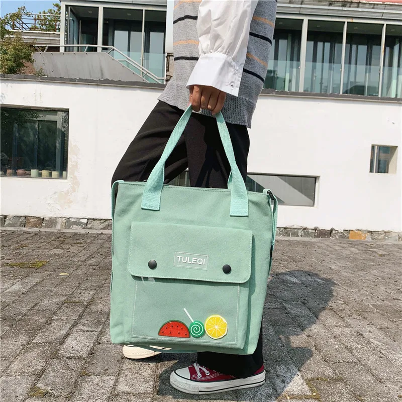 

2020 Shoulder Bag Women's Versatile College Student Shoulder Japanese-style Korean-style Harajuku Large Capacity Canvas Schoolba