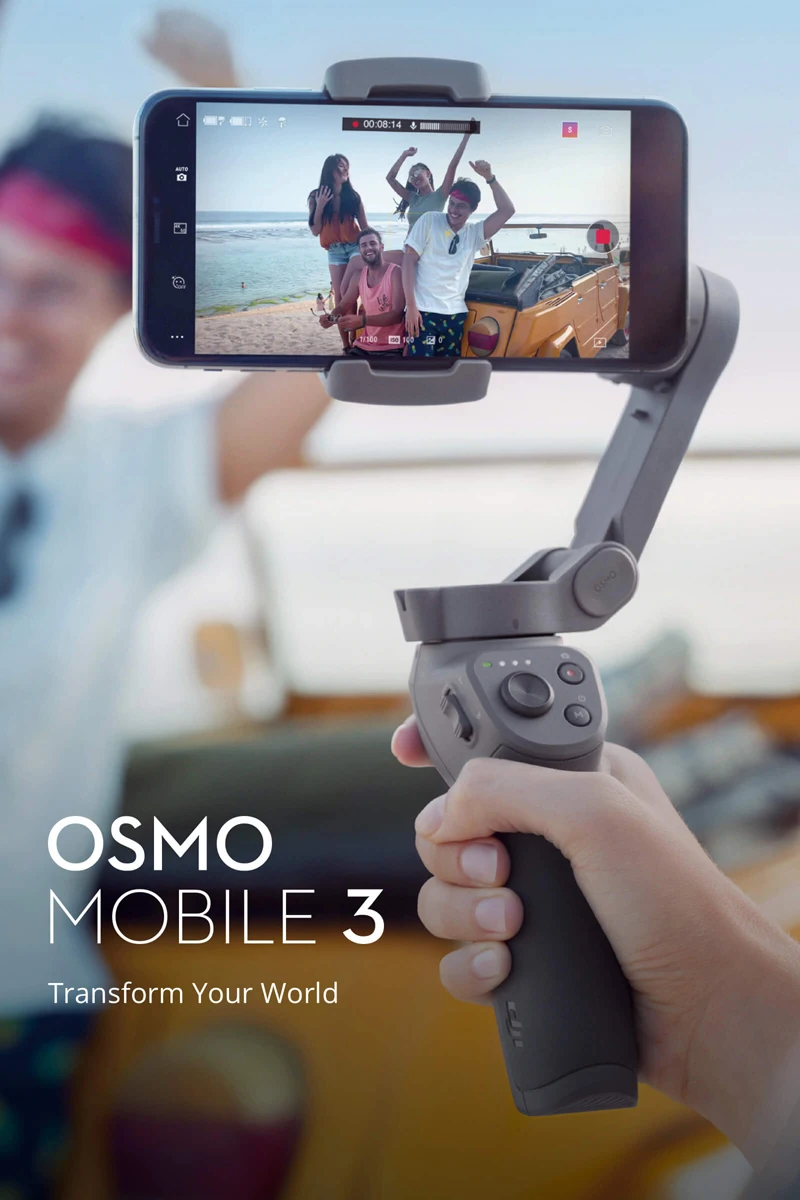 DJI Osmo Mobile 3 DJI 3-осевой складной Ручной Стабилизатор портативный шарнирный держатель стабилизатор для смартфонов управление жестами