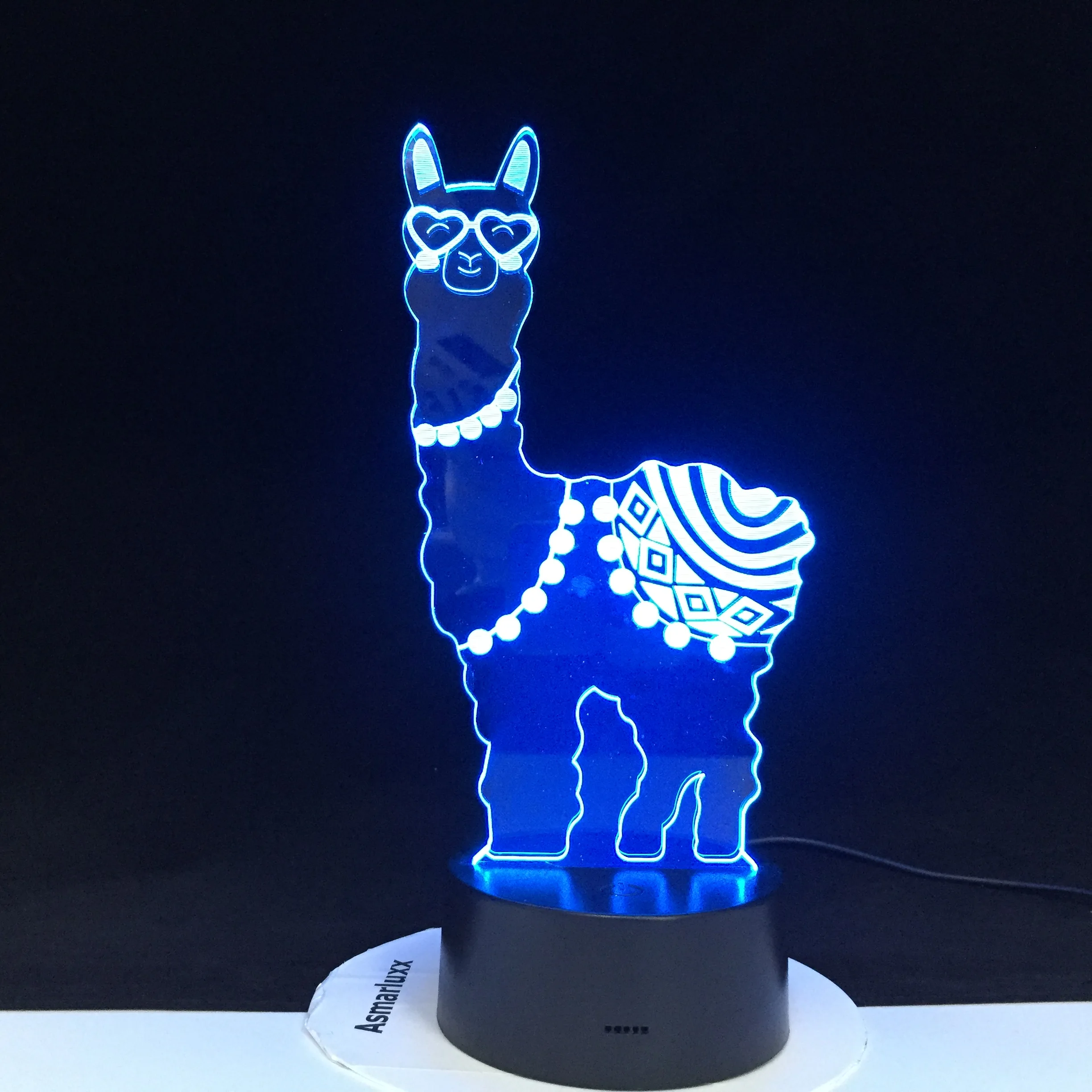Игрушки «Альпака» Подарки llama 3D светодиодный ночной Светильник иллюзия Лампа на батарейках Рождественский Ночной светильник Luminaria светодиодный для украшения дома