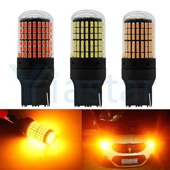 

2pcs 12V p21/5w 1157 BAY15D 3014 144 SMD 21W 3157 7443 t20 Canbus NO ERROR Led Bulbs For Car RV Boats For Brake NO Hyper Flash