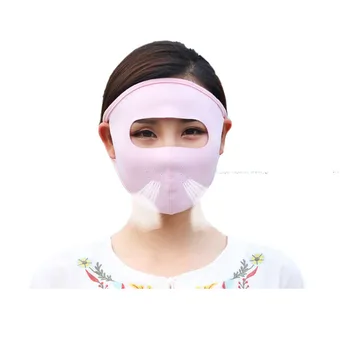 

Qiusidun Face Shield Face Mask Motorcycle Ice Silk Can Be Cleaned UV Protection Spring And Summer Thin Sunscreen Face Shield