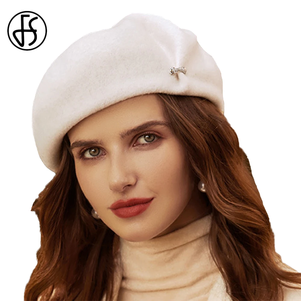 FS Soft Australian 100 Wool Artist Berets Hat Women Ladies Female