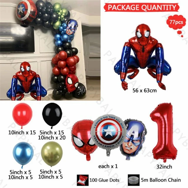 1Set Marvel Super Hero 3D Spiderman Balloon Garland Arch Kit Latex Air  Globos Birthday Party Decoration Baby Shower Kids Toys - AliExpress