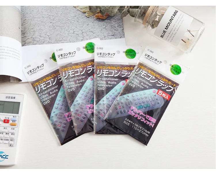 TV Remote Control Protector Thermal Shrinkage Remote Control Film Thermoplastic Film Remote Control Cover Protective Case 5-Pack