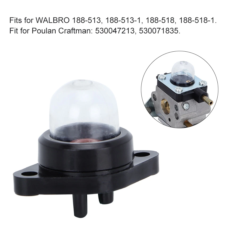 5Pcs Carburetor Primer Petrol Snap in Carburetter Primer Line Bulb Fuel Pump for Poulan 530071835 Chainsaw Clear Blowers Trimmer