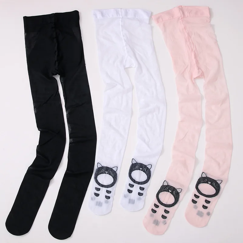 

Foot Cat Girls Silk Stockings Summer Thin Section Panty-hose for Kids Baby Stockings Durable Thread White Pantyhose Batch