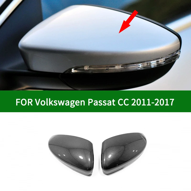 For Volkswagen VW Passat CC 2011 2017 Carbon fiber car side Rearview