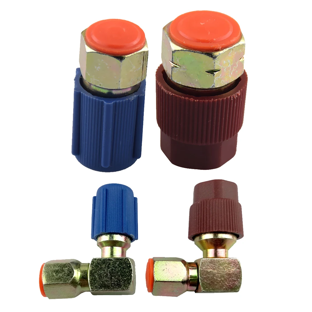 4x Car High/Low AC R12 to R134A Quick Connector Fitting Hose Port Adapter