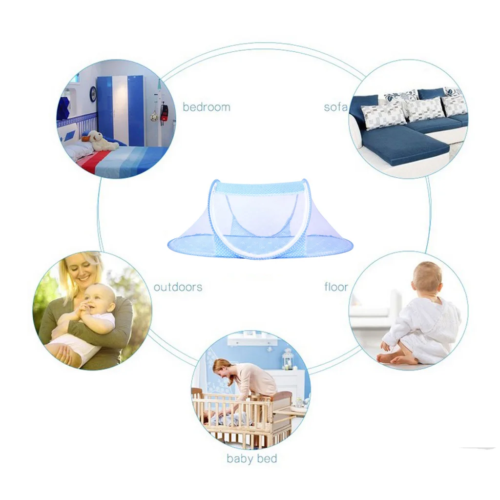 0-3 Years Baby Portable Foldable Tent Travel Infant Bed Crib | Мать и ребенок