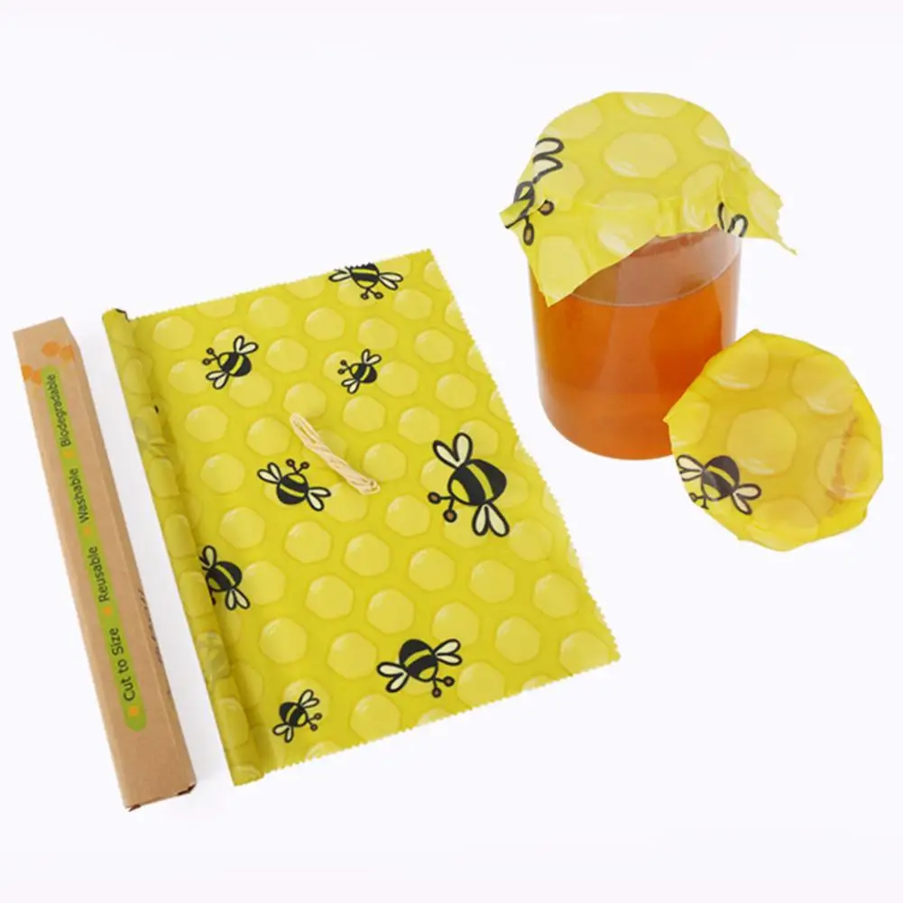 

39*13 Inch Reusable Beeswax Food Wrap Can Be Cut Multi-purpose Washable Cotton Cloth Sandwich Cheese Snack Storage Wraps