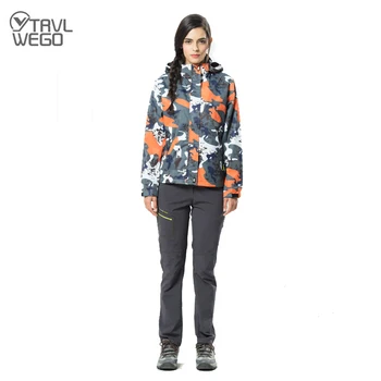 

TRVLWEGO Woman Trekking Hiking Jackets Fishing Outdoor Coat&Pants Set Sports Female Single jacket & quick-drying Trouser Suit