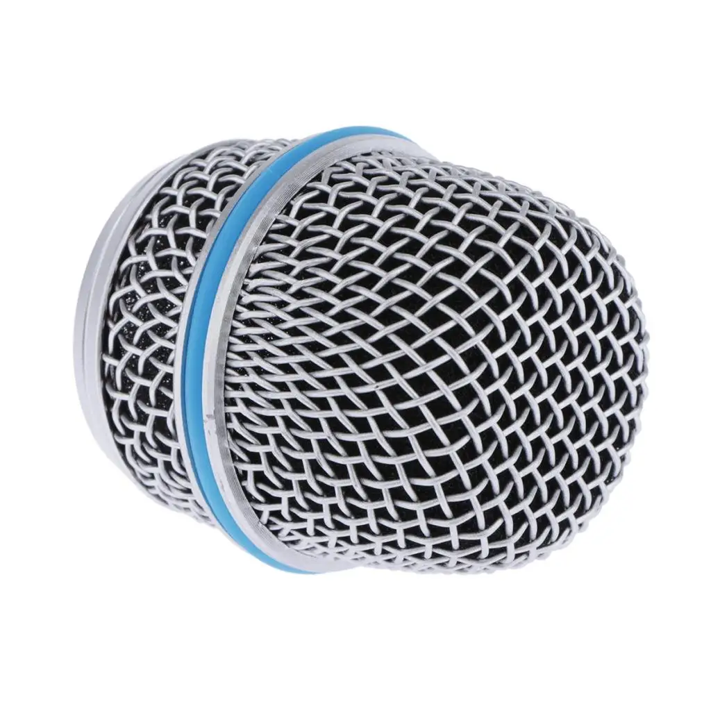 Blue Steel Replacement Mesh Microphone Grill Ball Head Cover Parts Accessory BETA 57A Fits Most Ball-shaped Dynamic Microphones