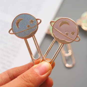 

Star Planetary Metal Bookmark Paper Clip School Office Supply Escolar Papelaria Gift Stationery
