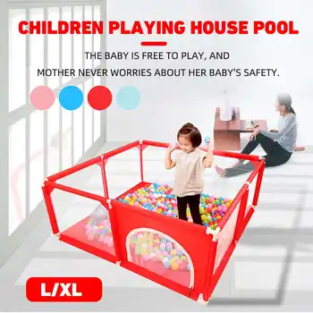 

L/XL Children Playing House Assembly Indoor Kids Toddler Game Pool Fence Tent Indoor Outdoor Fun Sports Toy Tent 4 Colors