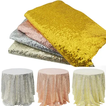 

Sequin Round&Rectangular Table Cloth For Wedding Decoration Party Banquet Supplies Glitter Sparkly Tablecloth Home Party Decor