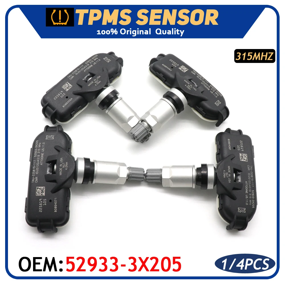 Car Tire Air Pressure Monitoring System Sensor 52933-3X205 For Hyundai Elantra Kia Forte 2012-2024 433MHz 529333X205 | Автомобили и