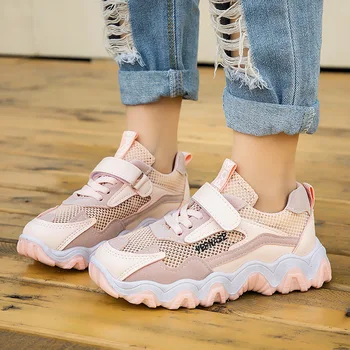 

Girls' shoes 2020 new breathable mesh boys shoes Spring Autumn fashion children's sports white shoes 4-15 years old