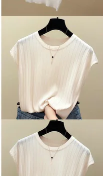 

JS2405J-T-shirt women's summer new women's short-sleeved Slim wild solid half-sleeved shirt