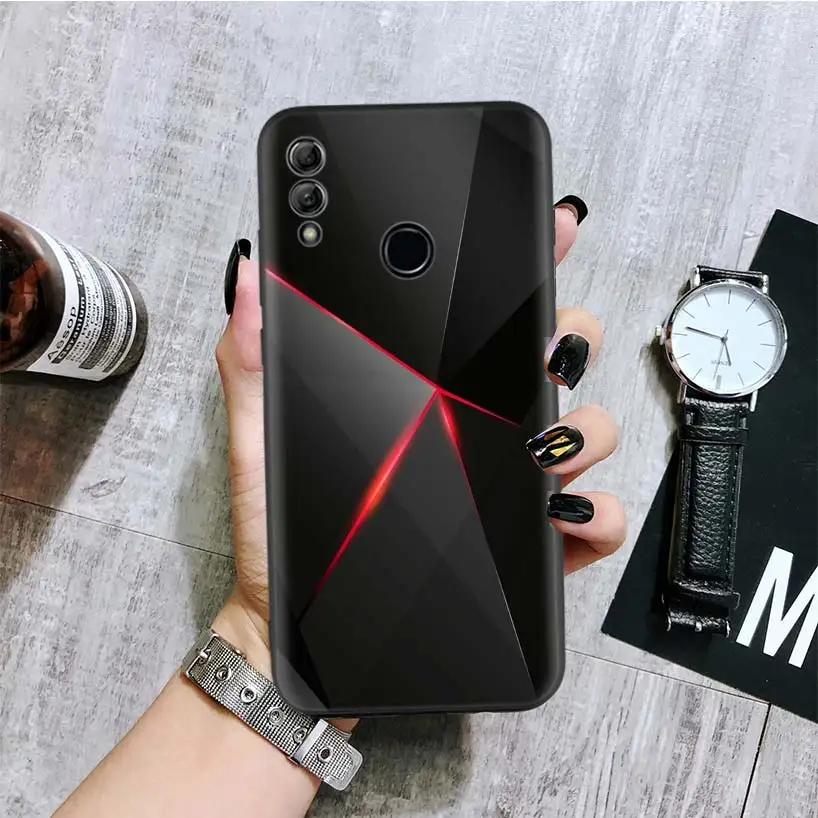 Black Light Dark Figures Black Cover Phone Case for Huawei Y9 Y5 Y6 Y7 2019 Honor 3