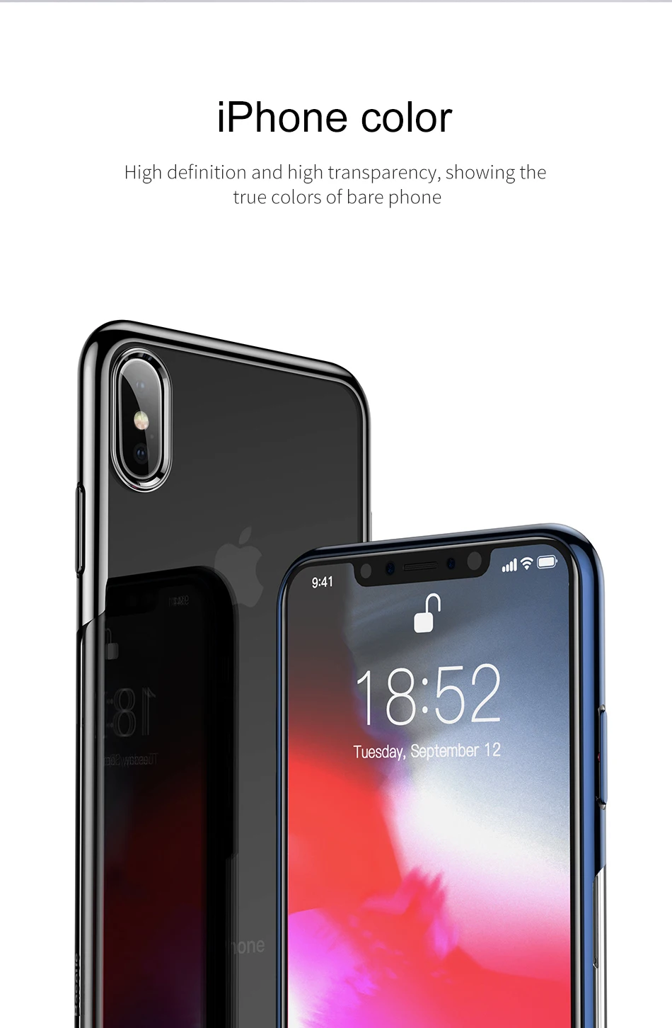 Baseus Роскошный прозрачный чехол для iPhone XS чехол для MAX XR Capinhas Жесткий PC полный защитный чехол для iPhone Xs чехол противоударный