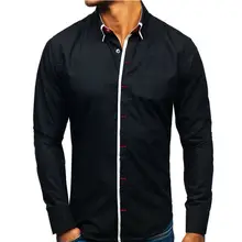 Американский запас мужская Тонкая рубашка с длинным рукавом Повседневная деловая рубашка на пуговицах новая