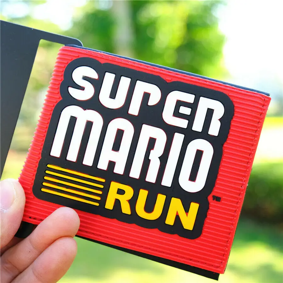 Бумажник из ПВХ Super Mario run 3D Touch ID holder pouch на молнии с отделением для монет