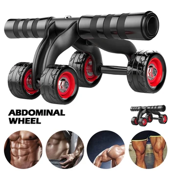 

Fitness Abdominal Wheel Roller With Mat Abdominal Muscle Trainer for Fitness Exercise Gym Training Equipment Rebound Roller