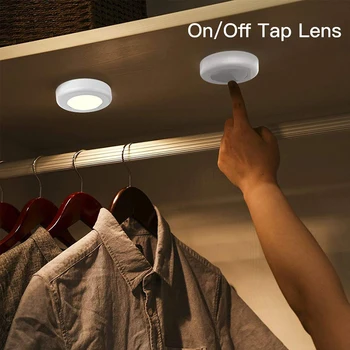 

12 Color RGB LED Night Light Wireless Remote Controller Battery Powered Touch Sensor Under Cabinet Lights For Kitchen Wall Lamp