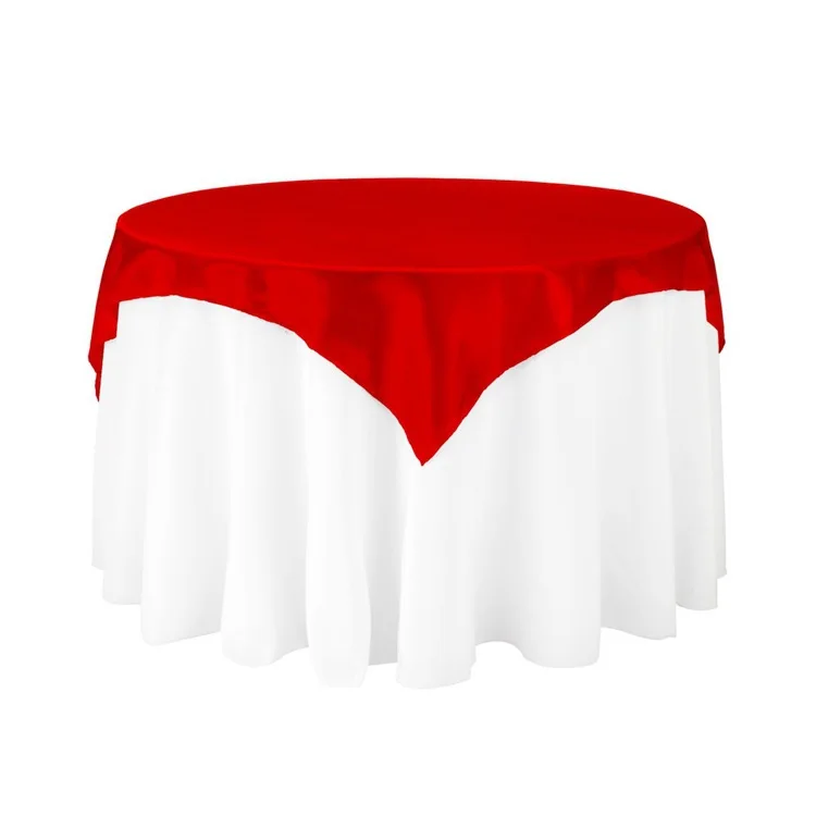 Manufacturers Direct Selling European Style Satin Table Cloth Hotel Wedding Banquet Decoration Table Cloth Satin Silk Fabrics Sq