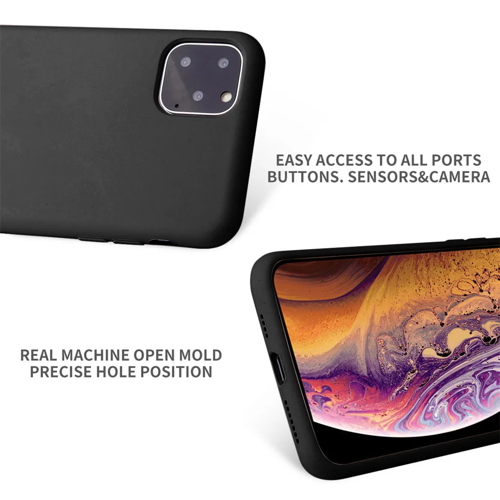 Силиконовый чехол для IPhone 11, чехол для IPhone 11 Pro 11 Pro Max, элегантный толстый противоударный, полная защита кожи Покрытие оболочки 19Sep