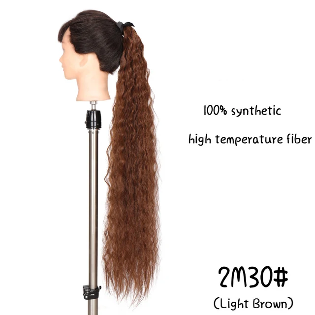 MSTN 30-Inch Synthetic Hair Fiber Heat-Resistant Straight Hair With Ponytail Fake Hair Chip-in Hair Extensions Pony Tail Wigs J2-30