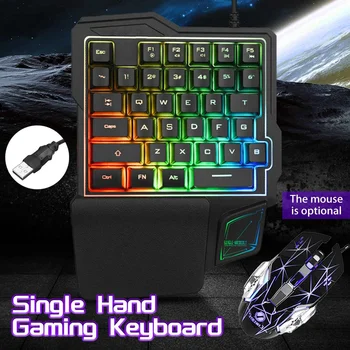 

2020 NEW Programmable Keys K7 Single Handed Game keyboard one hand Backlight Ergonomic Gaming Keypad For PUBG PC Laptop