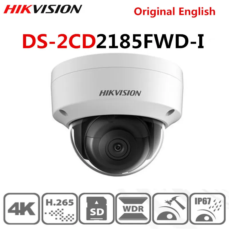 

Hikvision original English DS-2CD2185FWD-I 8MP Outdoor Dome ip Camera H.265 Updatable CCTV Camera Interface security kamera