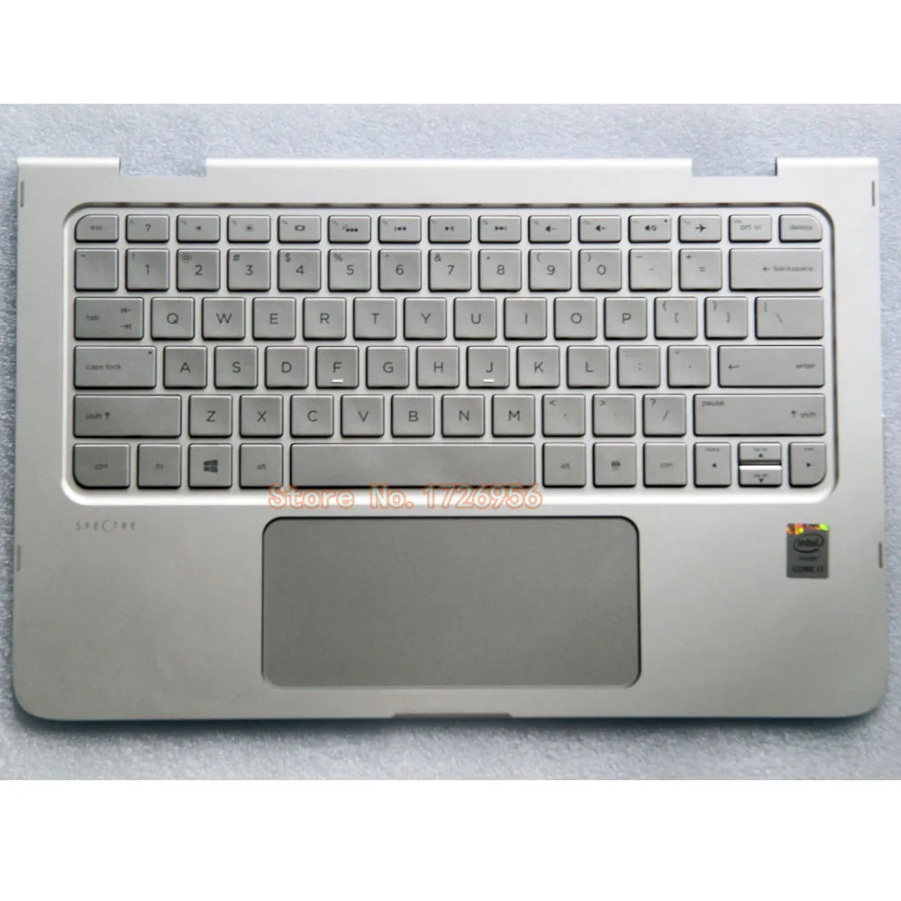 Для HP Spectre X360 13-4000 13-4100 13T-4000 13T-4100 Серебряная клавиатура с подсветкой США Подставка