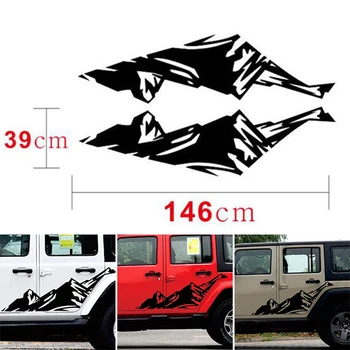 

Snow Car sticker Mountain Graphics Car Decal Decor Decoration Vinyl 2pcs