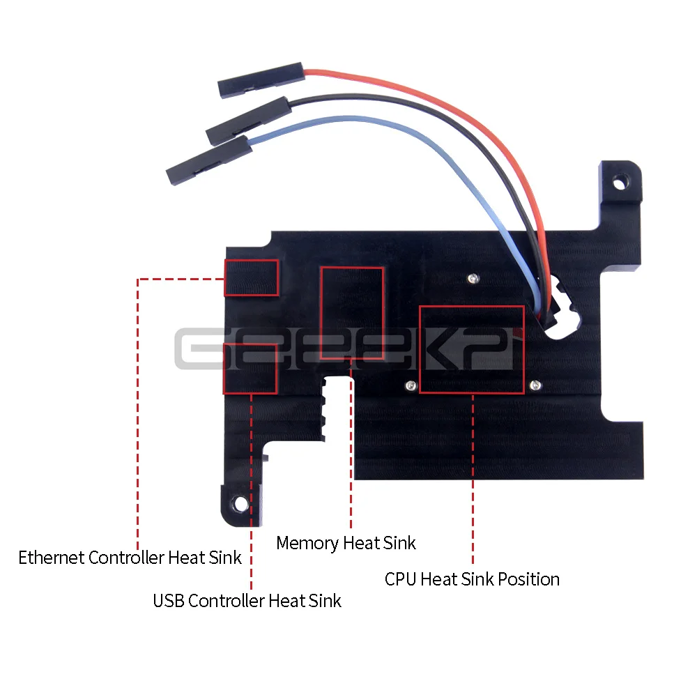 Raspberry pi 4b Velocidade Ajustável Dissipador Kit Cnc Extreme Cooling Fan Desligamento Automático 3510 Cooler Almofada Térmica - Imagem 5