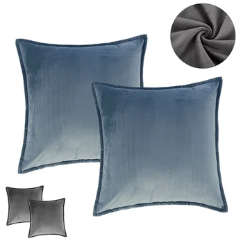

2 Pcs Velvet Cushion Cover Soft Solid Color Pillow Case Luxury Home Decoration Living Room Bedroom Sofa Seat Coffee Cushions
