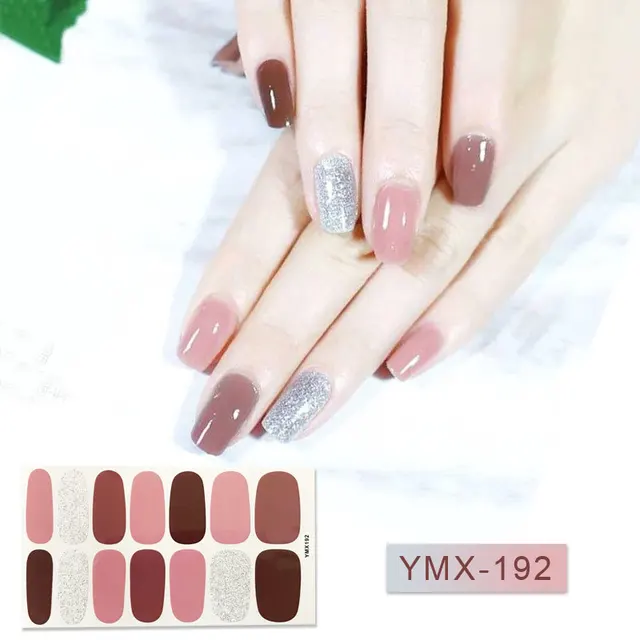 14tips/sheet Hot Colors Series Classic Collection Manicure Nail Polish Strips Nail Wraps,Full Nail Sheet DIY nail art decoration YMX192