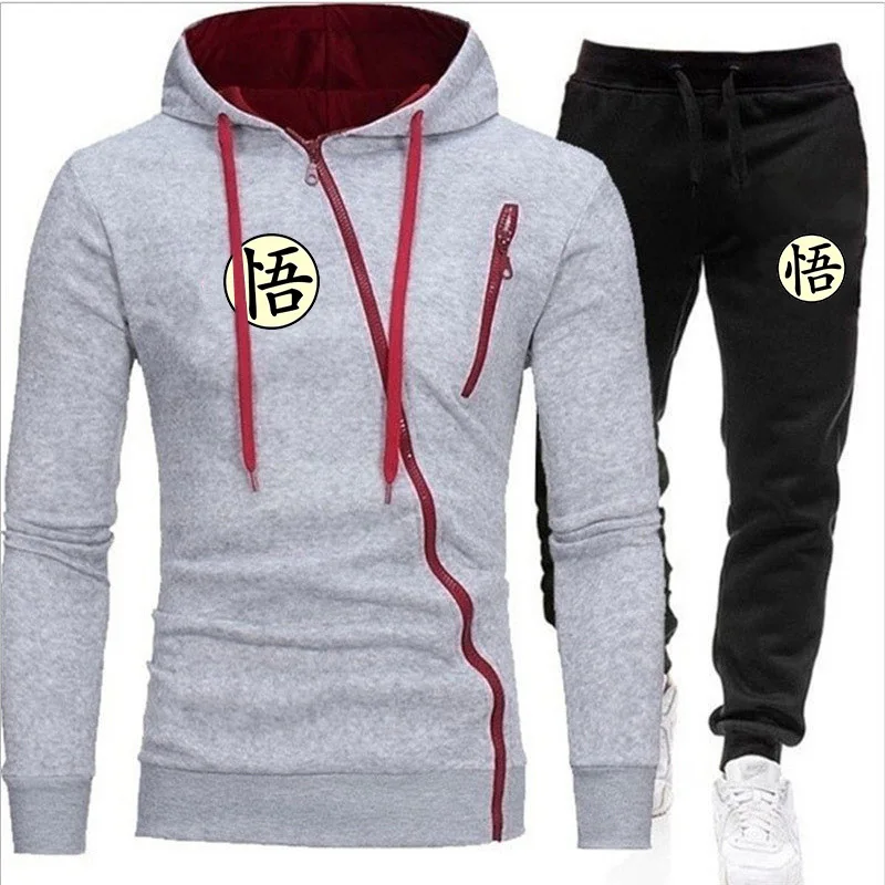 

2020 new boutique men's suits fashion sports suits brand zipper shirt + sports pants men's 2 sets of slim sportswear