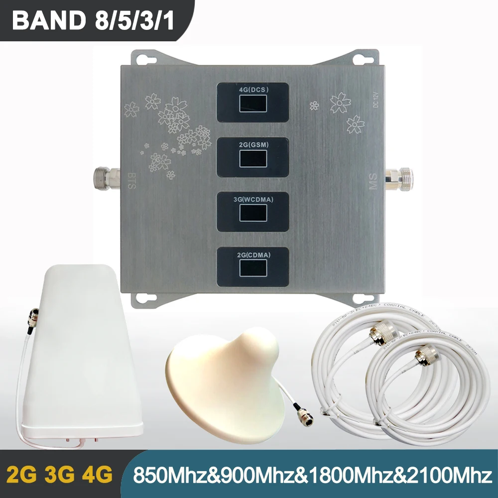 Four Band Mobile Cellular Signal Repeater Set 2G