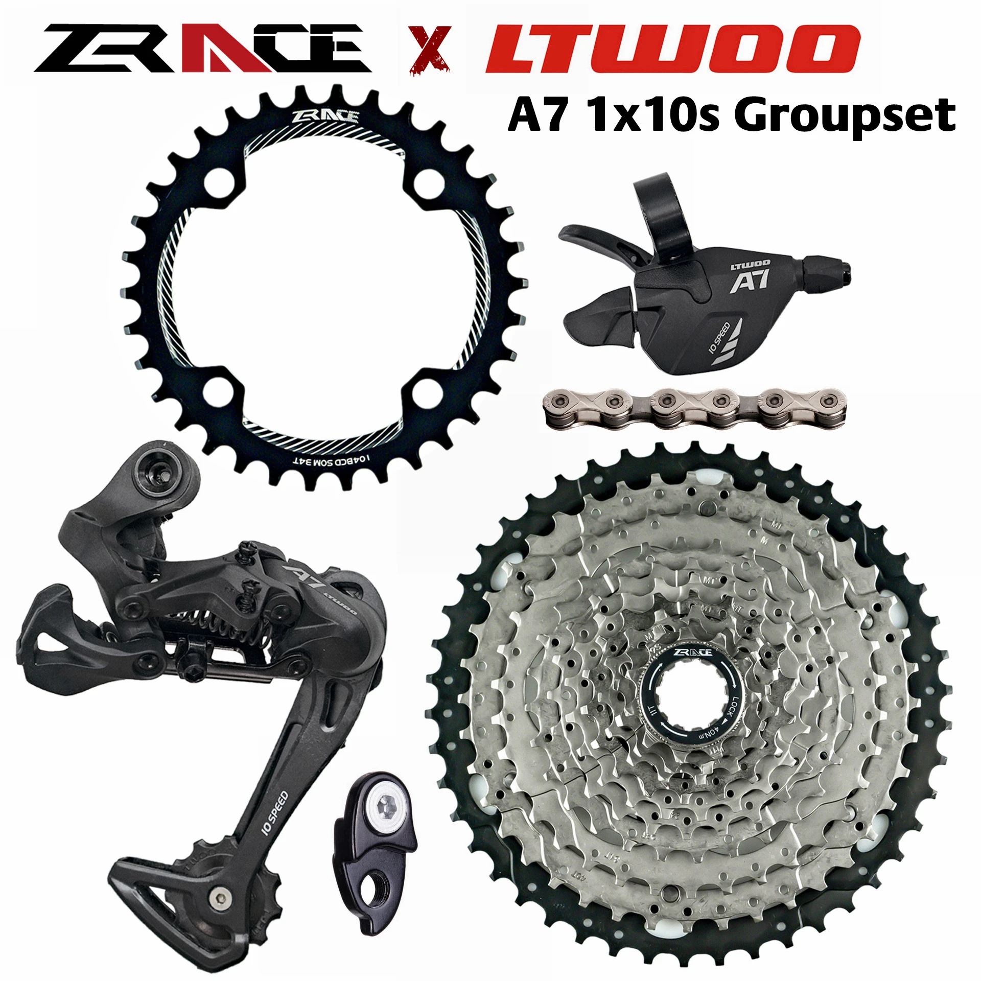 Ltwoo A7 10 Speed Shifter + Rear Derailleurs + 42/46/50t Zrace Cassette