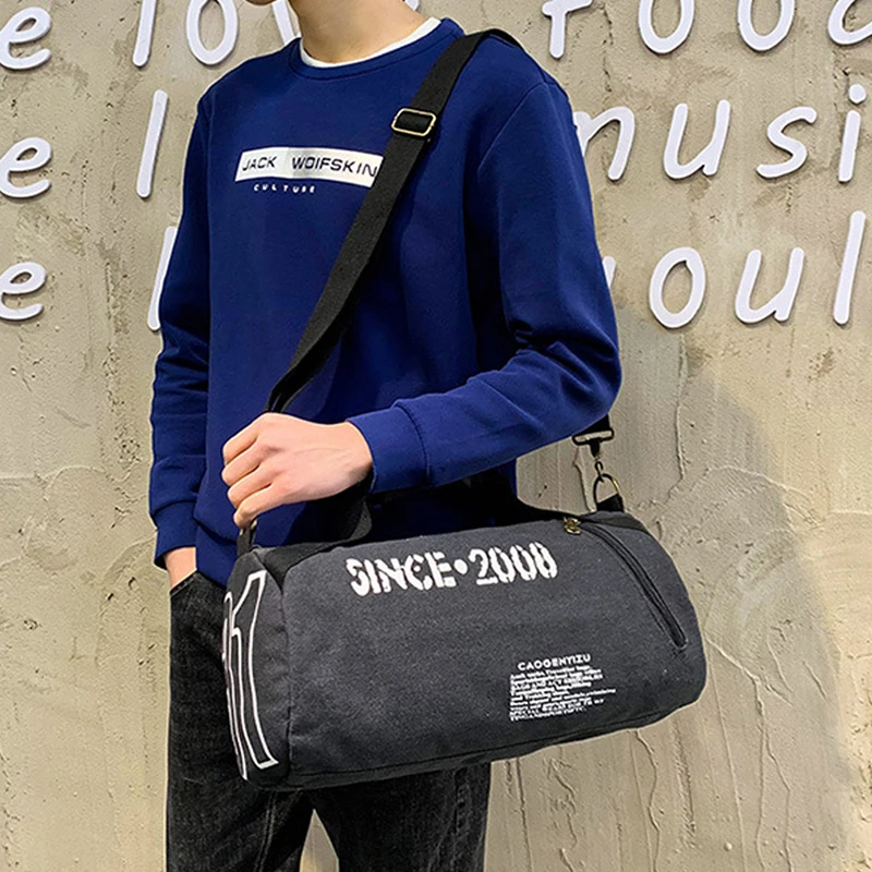 Gym Bag - Canvas Sport Bag Training Gym Bag Men Woman Fitness Bags Durable Multifunction Handbag Outdoor Sporting Tote For Male