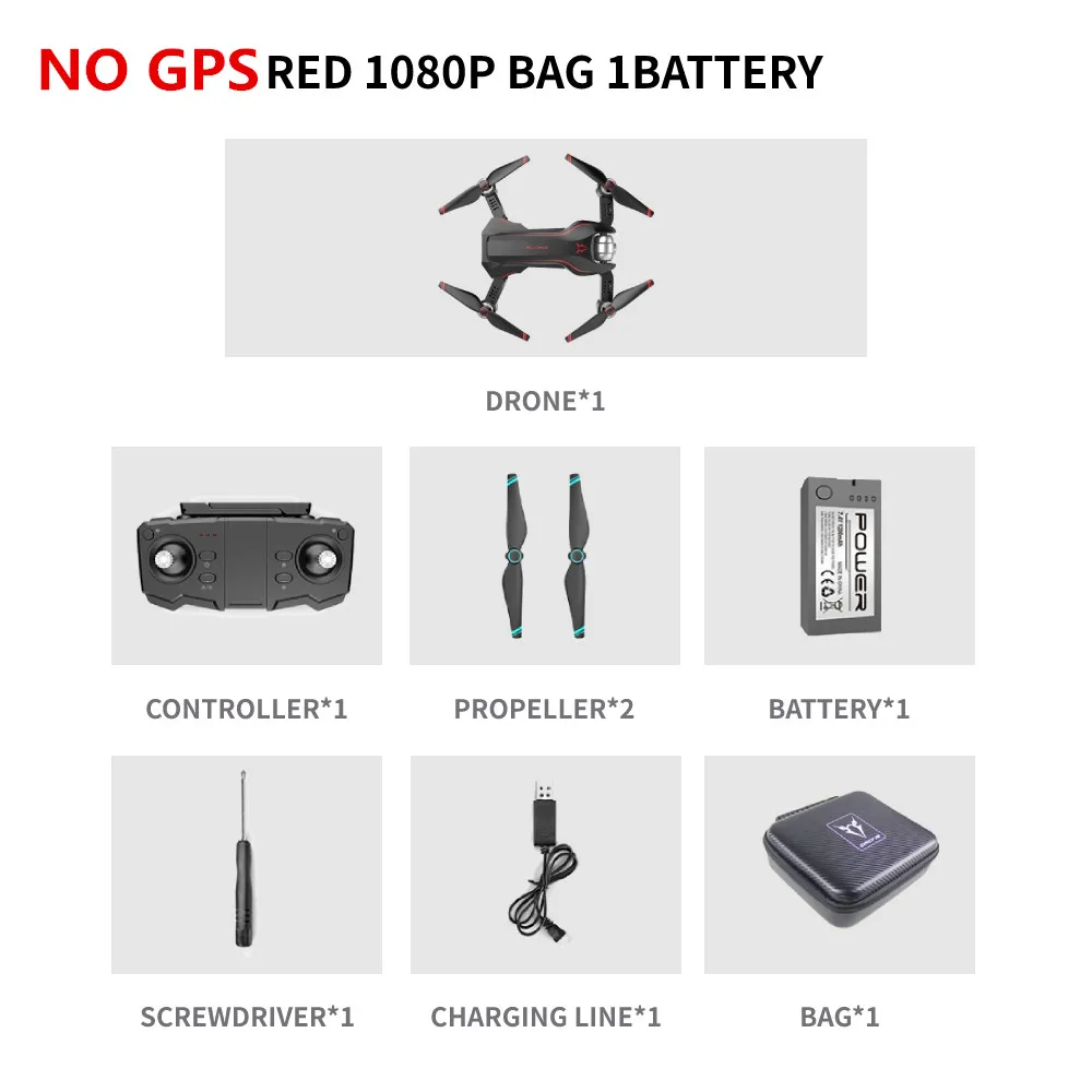 Red 1080P Bag 1B S20 5G wifi Радиоуправляемый Дрон gps 4K Профессиональный селфи Дрон с HD камерой wifi FPV RC Квадрокоптер складной Дрон drohne vs SG907 - Цвет: Red 1080P Bag 1B