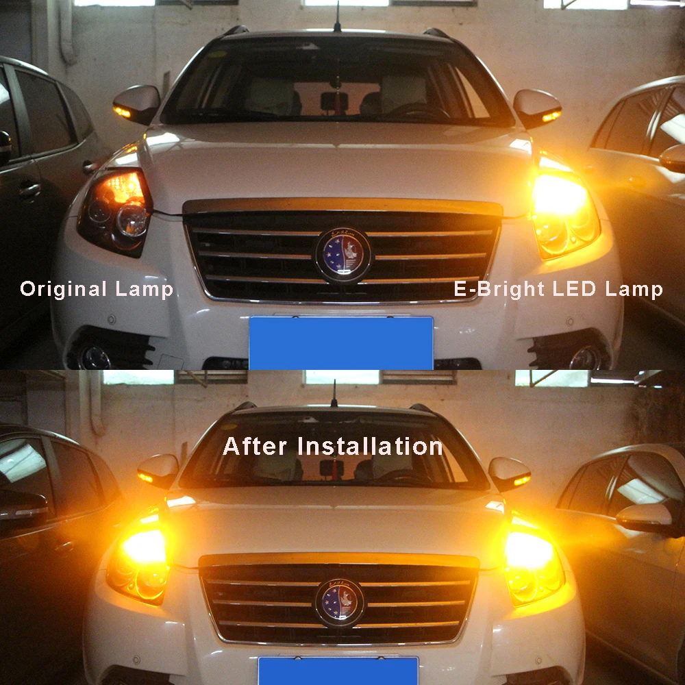 YM E-Bright 2 Шт 1157 P21/5 W 4014 108 SMD DRL& Поворотный Светильник, Автомобильный светодиодный светильник 12 В, двухцветная функция переключения, белый янтарь