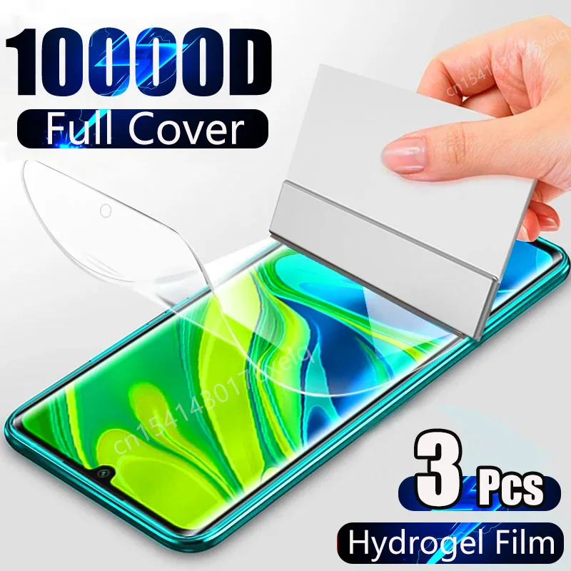 10000D Hydrogel Film For Xiaomi Redmi Note 10 Pro 9 8 10S 9A 8T Screen Protector 11 Lite Ultra i 10T Not Glass | Мобильные телефоны