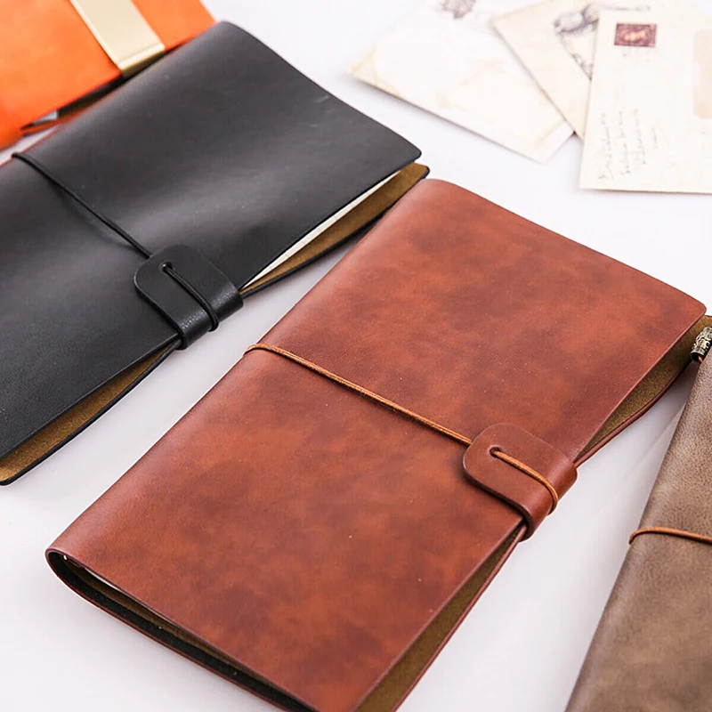 

Soft A6 Faux Leather Notebook Creative Retro Traveler's Paper Notebooks Diary Notepad Journal Sketchbook Planner Stationery Gift