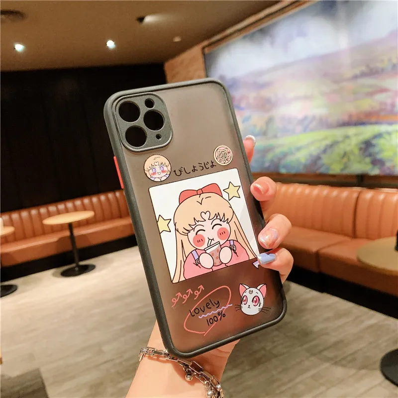 Милый Сейлор Мун для iphone 11 Pro Max 7 8 plus X XR XS чехол телефона модная задняя крышка с