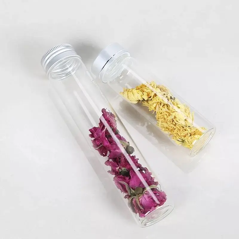 5PCS 15/20/25/30/35/40/50/60/80/110ml Glass Bottles Vials Jars with Screw Cap DIY Wedding Home Decor Storage Spice Bottles Jars 5