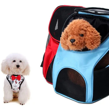 

Portable Breathable Outdoor Travel Pet Dog Cat Carrier Backpack Pet Grid Carry Bag Comfortable Pet Puppy Double Shoulder Bag